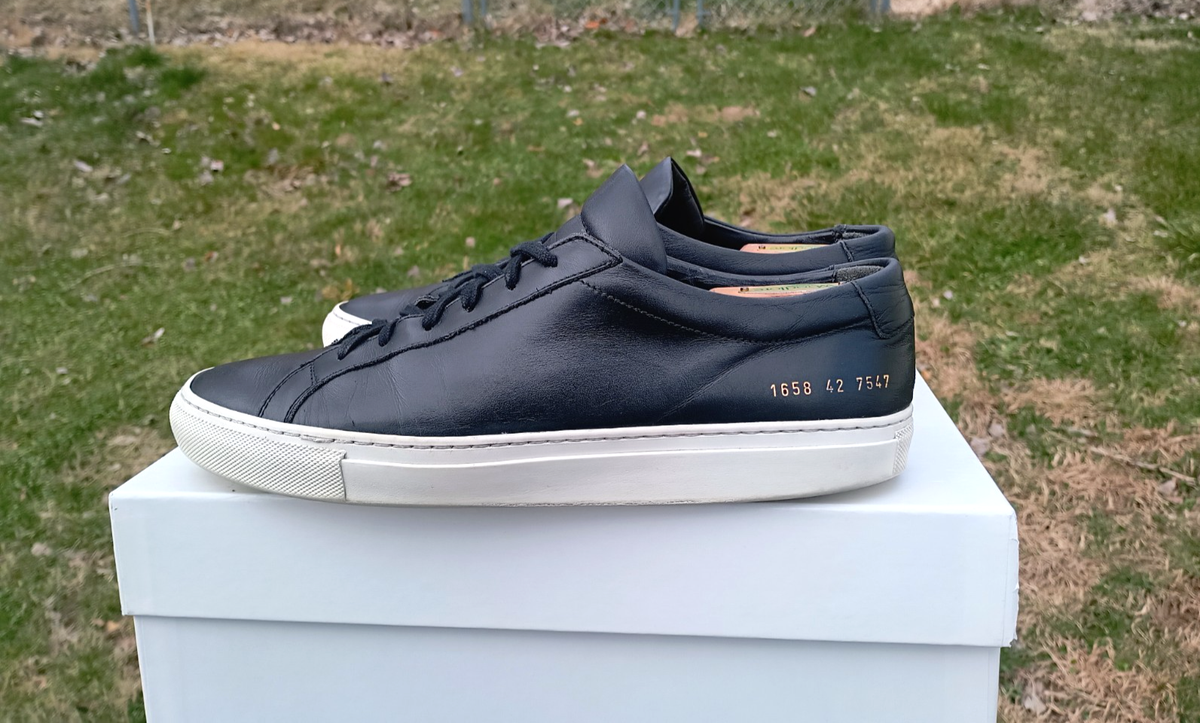 Common Projects Achilles Low Black 42 EU 9/9.5 US Mens 1658 w Box