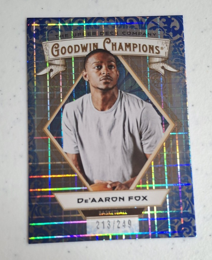 De'Aaron Fox 213/249 - 2025 Upper Deck Goodwin Champions Blue Checkers #5