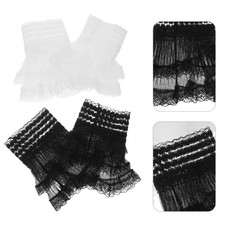 2 Pair Women's Cover Detachable Chiffon Wrist Cuffs Fake