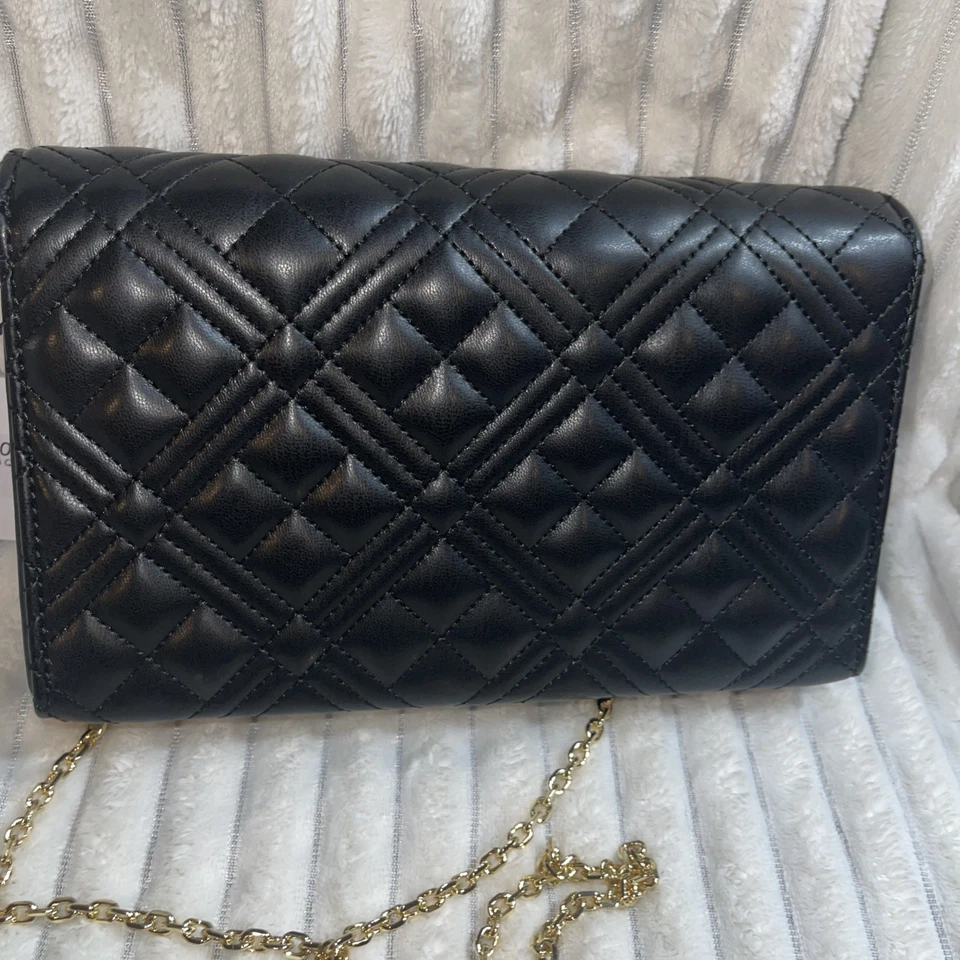 BOLSO CLUTCH BANDOLERA ACOLCHADO NEGRO LOVE MOSCHINO BORSA PU NERO Foto 4 de 4