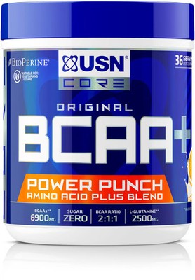 USN BCAA Power Punch, 400 g Dose, Mandarine
