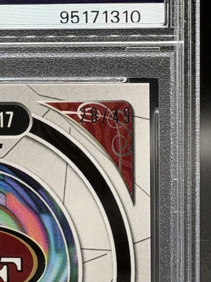 2022 Panini Mosaico Men of Mastery Jerry Rice #MM-17 Mosaico Roxo Prizm /49 - Imagem 3 de 4