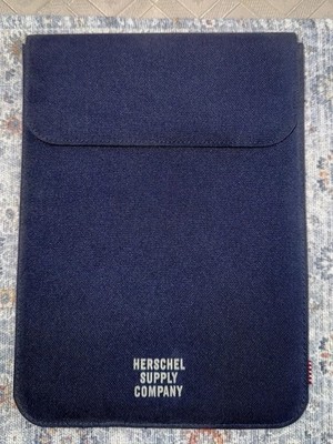 Herschel Supply Co. Spokane Tablet Sleeve Blue Padded Magnetic Snap Closure