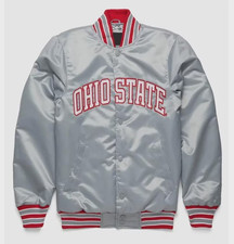 Ohio State Buckeyes Satin Bomber Jacket Vintage Varsity OSU