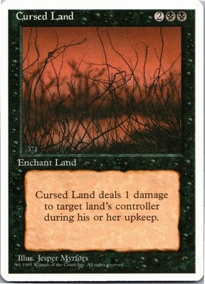 Cursed Land - U - Regular MTG: Fourth Edition 1995 [LP]