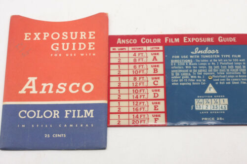 Ansco Color Film Exposure Guide - Plastic Computer Wheel - USED B215C - Afbeelding 1 van 2