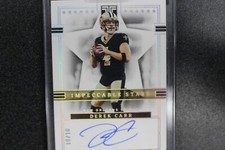 2023 Panini Impeccable DEREK CARR AUTO IMPECCABLE STARS SIGNATURES /10 Silver