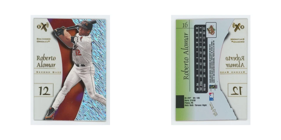 Roberto Alomar 1998 SkyBox E-X2001 acetato #16 Baltimore Orioles casi nuevo Foto 3 de 3