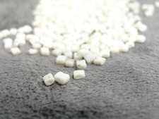 Vintage CZECH GLASS Flattened Bugle Rectangle Seed Beads WHITE 2mm 2.8gr, 0.1 oz