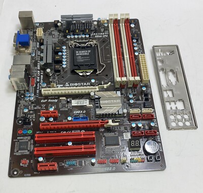 Biostar T Series TZ75B VER:5.0 Sockel 1155 Mainboard komplett mit Backplate