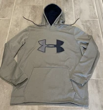 Under Armour Men’s Cold Gear L/S Loose Fit Hooded Sweatshirt-Sz L-EUC-Fast