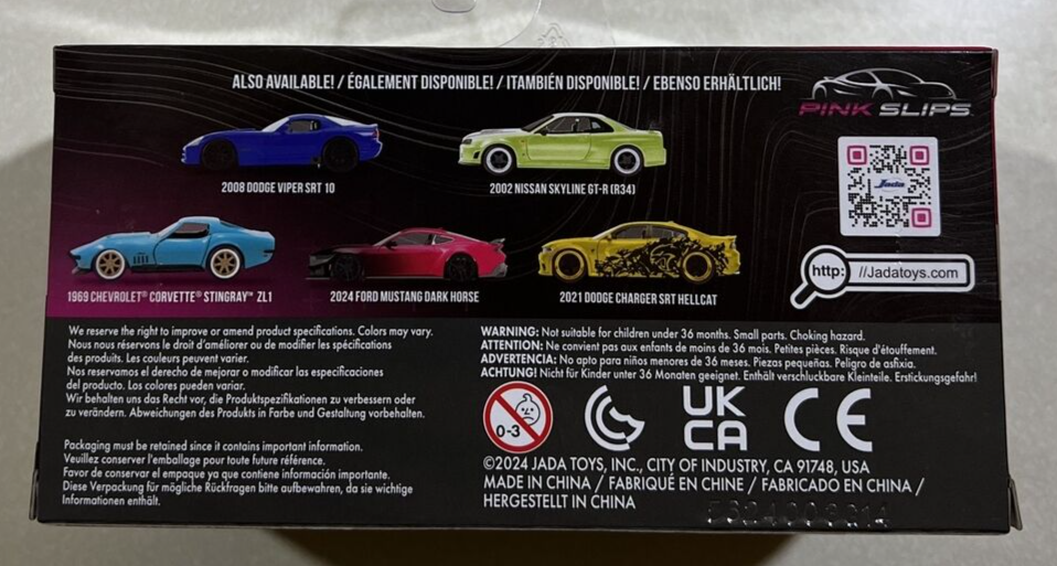 NEW 2024 Jada Pink Slips 2002 Nissan Skyline GT-R (R34) Green 1:32