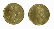 s1542_96) Italia Repubblica in Bronzital - 20 Lire 1958 Ramo di Quercia