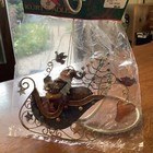 Kurt S. Adler Ornament Santas World Sleigh Stars Tree Santa New J3126 — photo 1