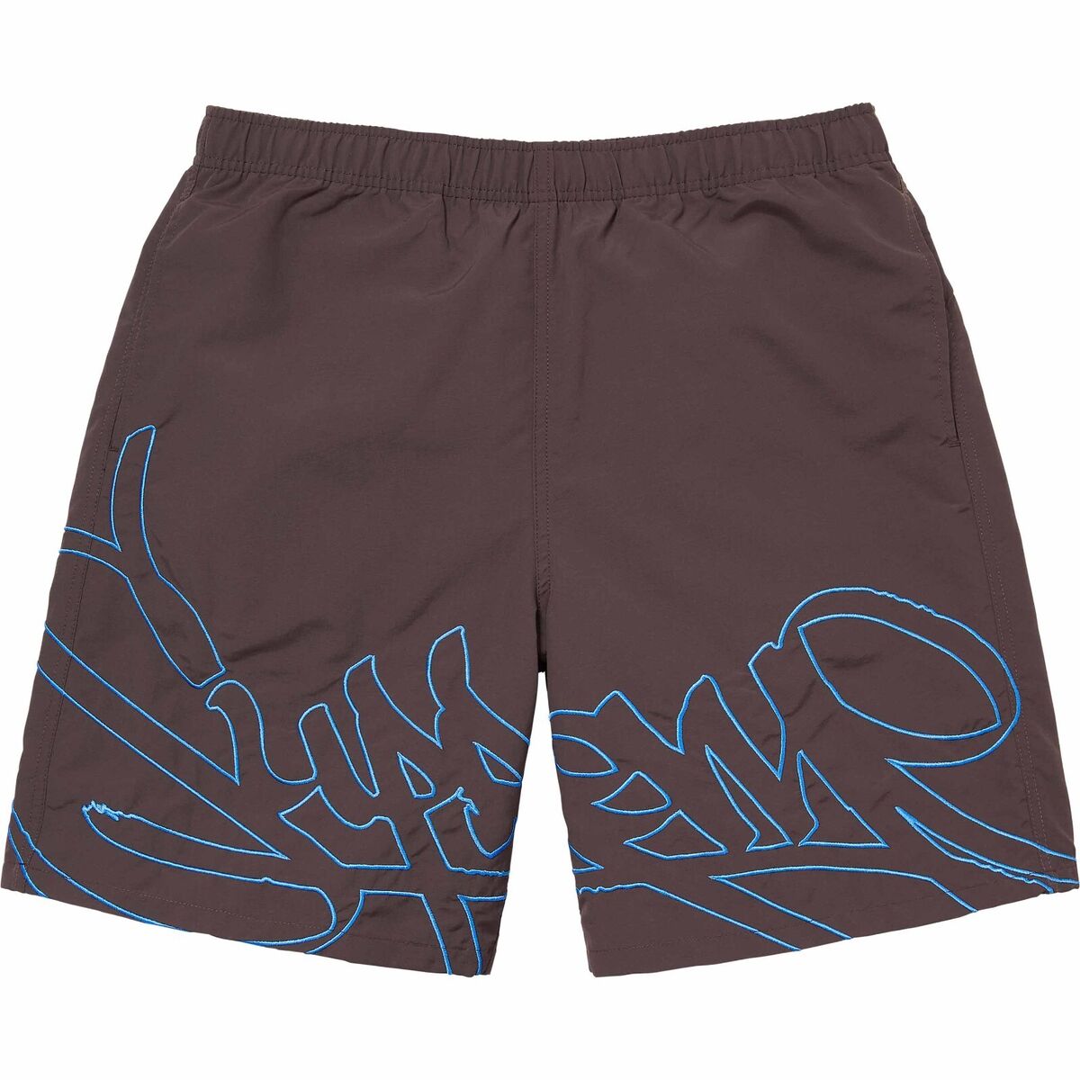 Supreme Tag Nylon Water Shorts - Brown - XLarge - SS24 New Supreme Tag Nylon Water Shorts - Brown - XLarge - SS24 New