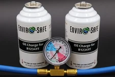 R1234YF Lubricant, Oil Charge for R-1234YF Systems Enviro-Safe, 2 Cans/Gauge
