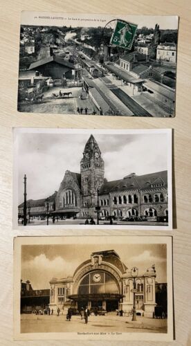 3 cartes postales gare sncf Metz, Maison Lafitte, Rochefort sur mer - Photo 1/2