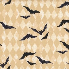 Midnight Haunt Cotton Fabric Web Bat Andover Halloween By the Yard