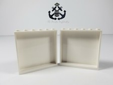 Lego x2 White Panel 1 x 6 x 5 59349 For City, Town, Friends, Police, Star Wars