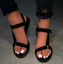 thumbnail 10 - Casual Womens Sandals Open Toe Strap Slip Colour Block 38-42 Flat Summer B