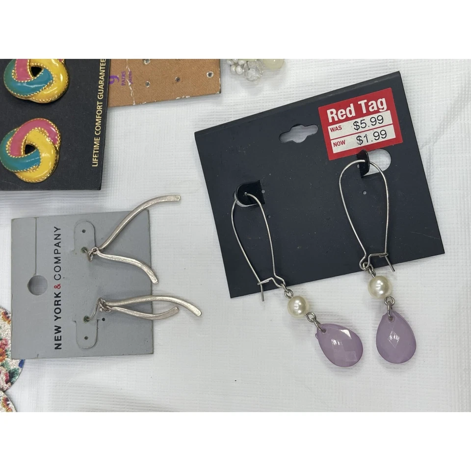 Лот из 14 пар 1928 Charming Charlie Simply Whispers висячие серьги-гвоздики - Изображение 4 из 4