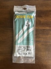 Panduit 8" 40lb Black UV Resistant Dome-Top Stainless Barb Cable Ties 100/bag