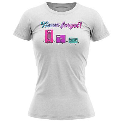 Never Forget Classic 80er Kassette VHS Kassette Damen T-Shirt Shirt Geschenk Birt...