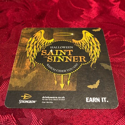 BREWERIANA - BULMERS - STRONGBOW - SAINT OR SINNER - BIERDECKEL - TABLETT 1