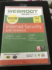 Webroot SecureAnywhere Internet Security - Full Version for Windows  Mac...