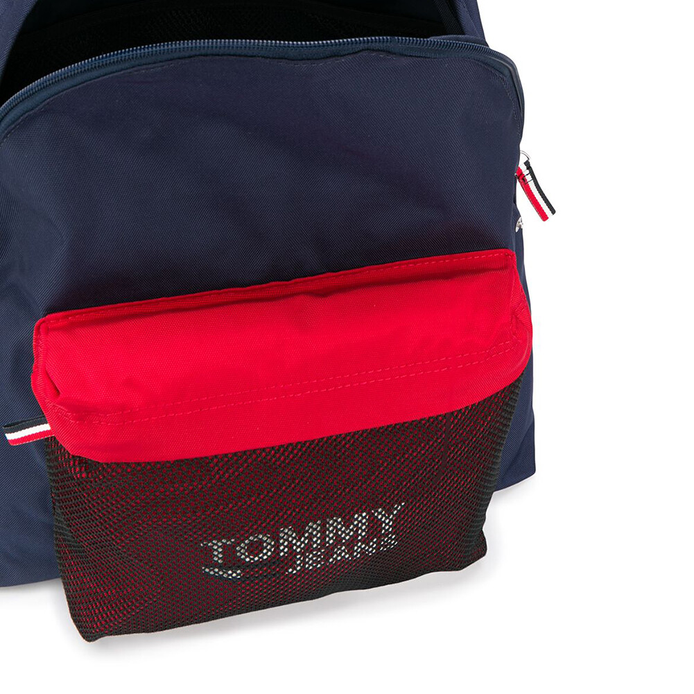 Tommy Jeans Logo Cool City Print Mesh Pocket School Bag Backpack