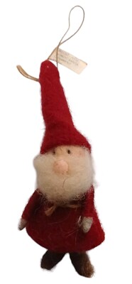 Roost - Spun Wool Felt Christmas Ornaments Nordic Santa Claus 6.5''