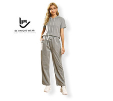 Hoodies Short Sleeves Casual Set