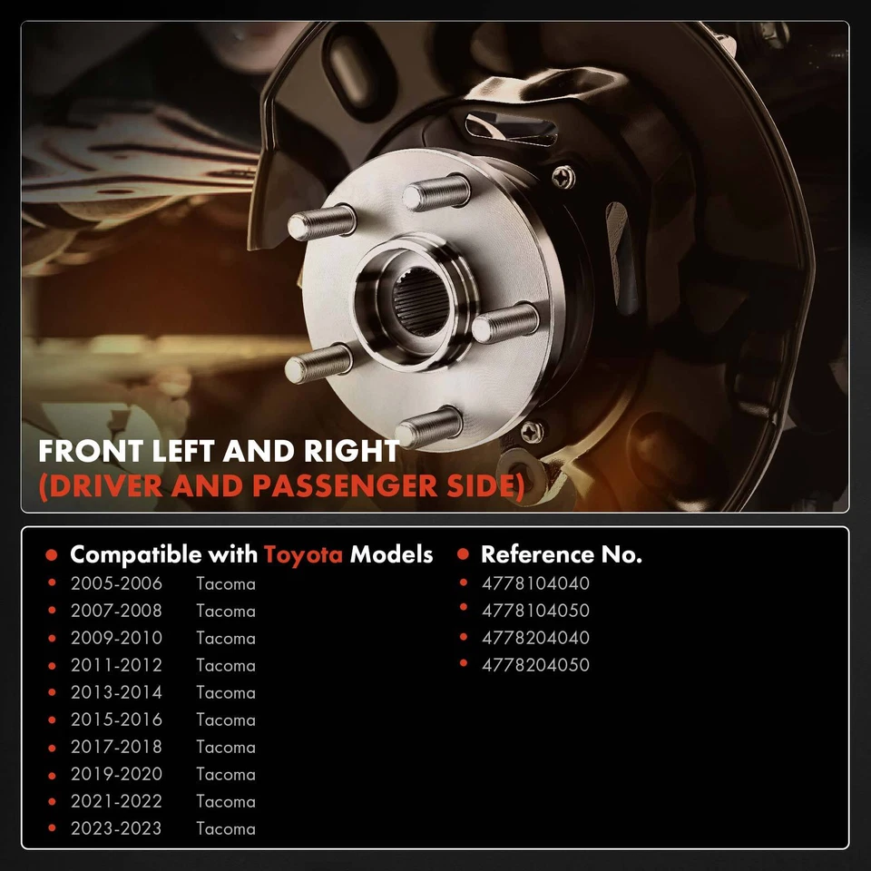 2x Protector antipolvo de freno delantero del lado del conductor y del pasajero para Toyota Tacoma 2005-2023 Foto 2 de 4
