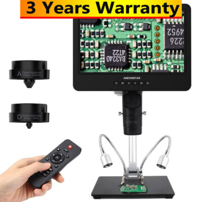 Andonstar AD249S-M Trinocular HDMI Digital Microscope 10'' Screen for PCB Repair