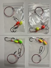 Surf/ pier pompano rig 30 lb camo mono 2/0 circle 4 rings 