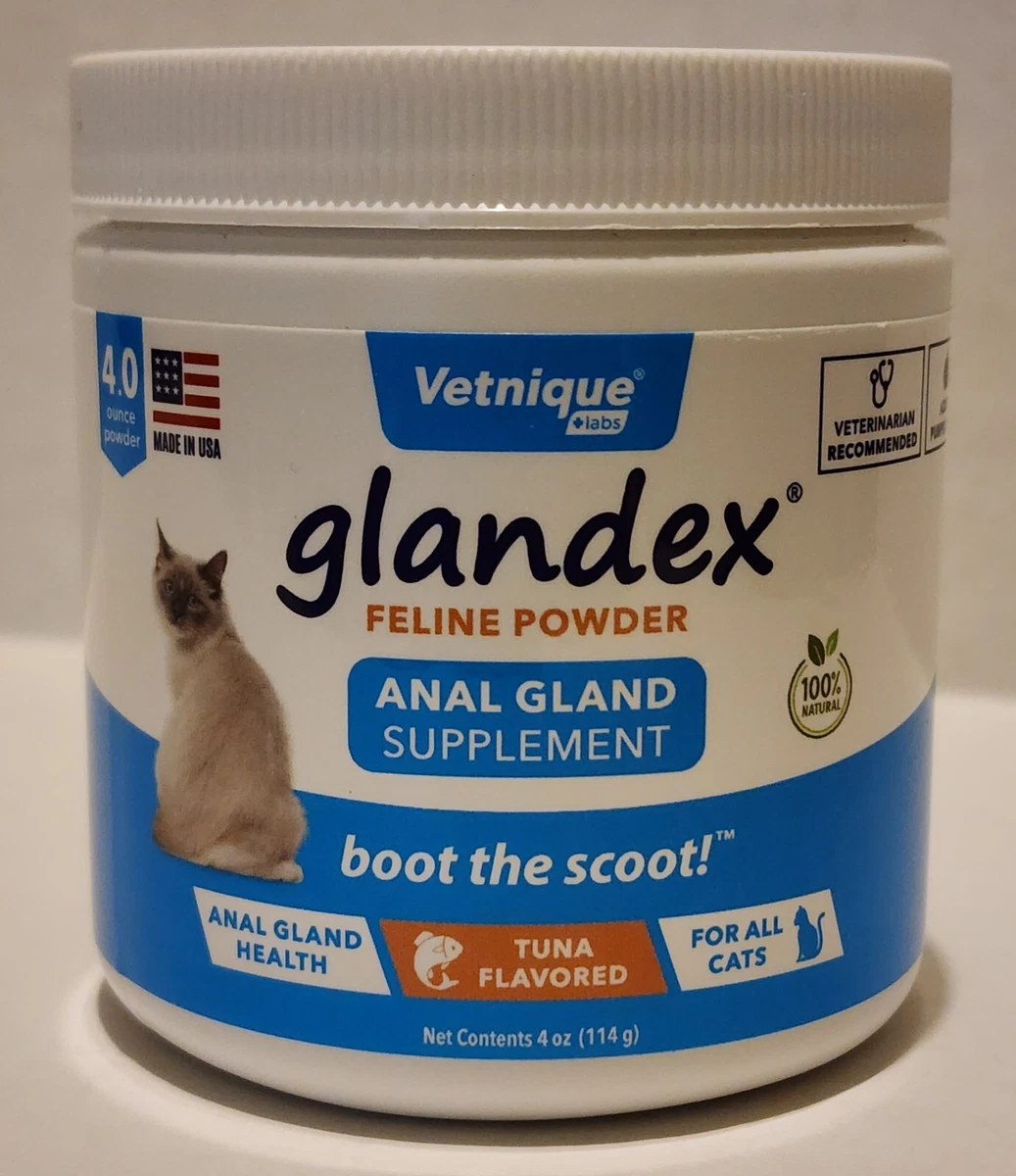 GLANDEX FELINE ANAL GLAND POWDER TUNA FLAVOR 4 OZ EXP. 11 2024
