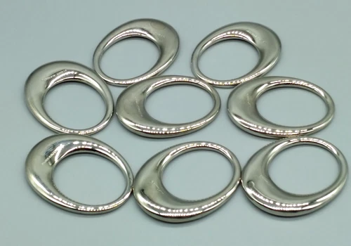 Set of 8 Dansk Tjorn Nickel Plated Napkin Rings