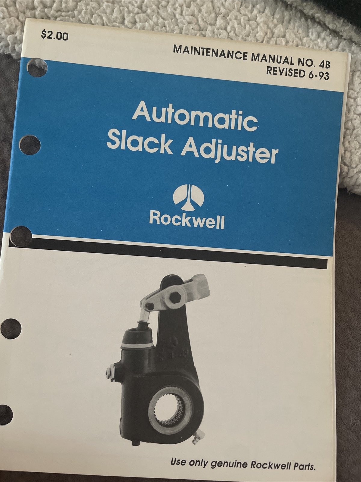 Rockwell Automatic Slack Adjuster maintenance manual No. 4B service
