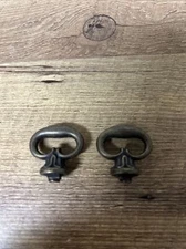 2 Mock Key Knob Antique Brass (NO SREW INCLUDED)