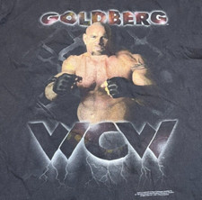 WCW Goldberg Short Sleeve Graphics T-Shirt Youth XL Vintage 1998 Fear The Spear