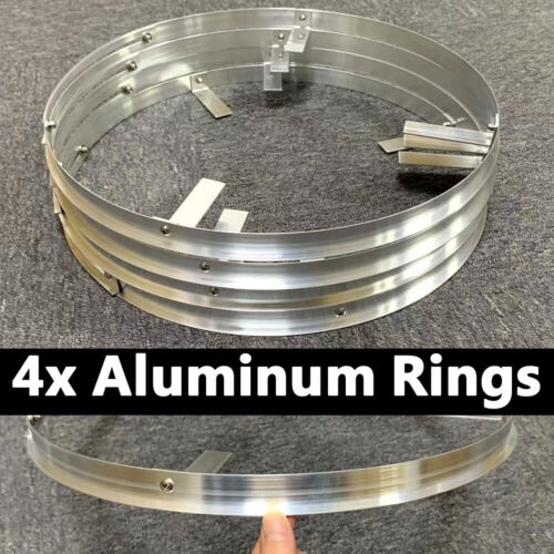 15.5'' ~ 17.5'' Adjustable Aluminum Ring x4PCS Kit Make For Truck Car Rim Lights - Picture 1 of 4