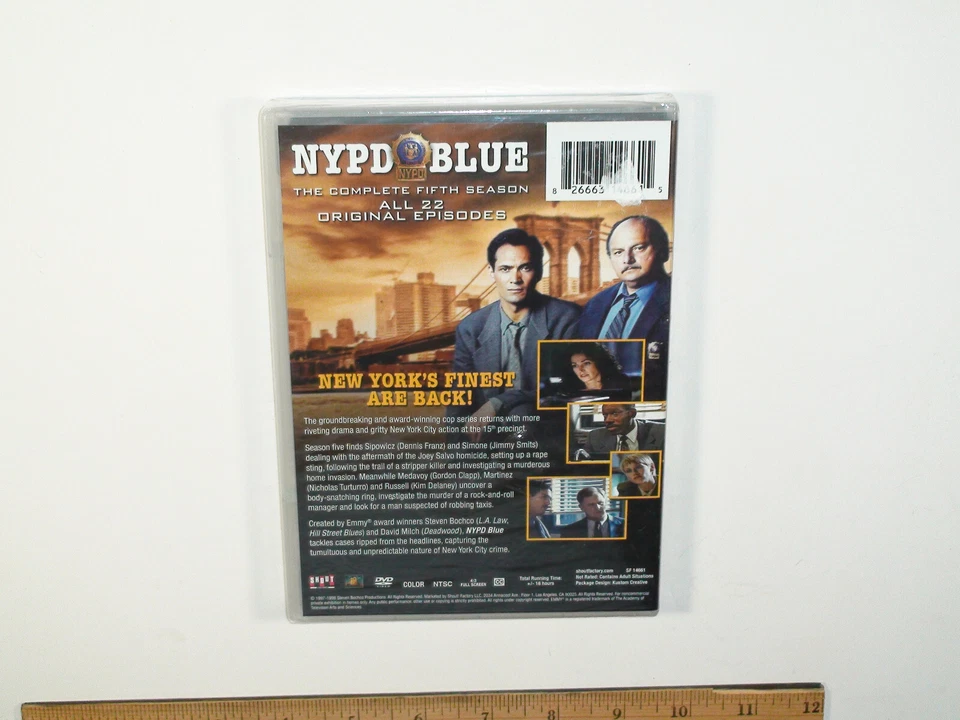 NYPD Blue - Complete Season 5 - 22 Episodes - BRAND NEW & SEALED DVD - Image 2 of 4