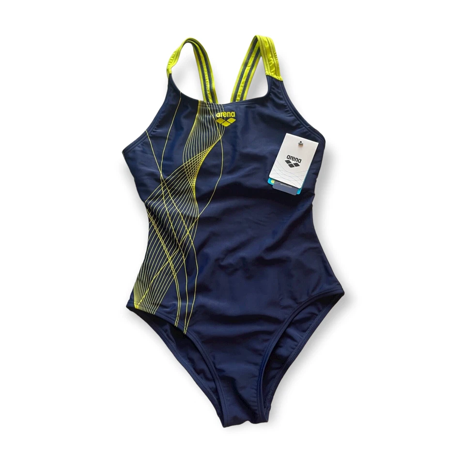 Arena Badeanzug Schwimmanzug Gliding Swim Pro Größe 36 navy-soft grün dunkelblau - Bild 3 von 4