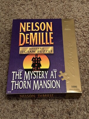 Be Puzzled Nelson Demille 1000 Puzzle Mystery at Thorn Mansion Author Solve Rare