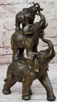 Sign Milo Abstrakte Familie Bronze Statue Skulptur Wildtier 7 LBS Kunstverkauf