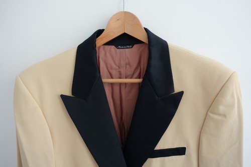 JEAN PAUL GAULTIER CREAM TUXEDO JACKET 