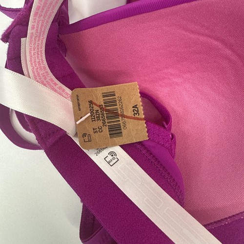 Victoria's Secret Pink Wear Everywhere Lightly Lined Wireless T-Shirt Purple 32A - Picture 10 of 10