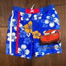 Boys Size XS Disney Pixar Cars Swim Trunks Swimming Shorts Lightning McQueen