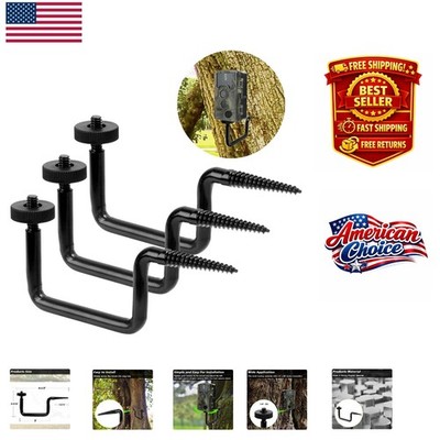 3-Pack Steel Trail Camera Mounts - Quick Installation for Wildlife Viewing