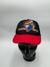 Super Mario Hat Boys Kids Adjustable Snapback Black Red Nintendo Embroidered